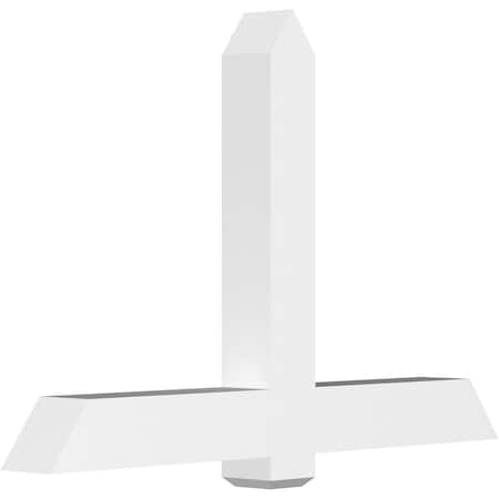 Ekena Millwork Eugene Architectural Grade PVC Gable Bracket, 60"W x 40"H x 6"D x 6"F, 16/12 Pitch GBP060X40X0606EUG00